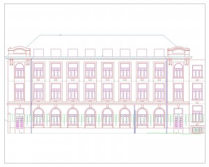 Architectuurmeting van een gevel (met 3D-scanning)